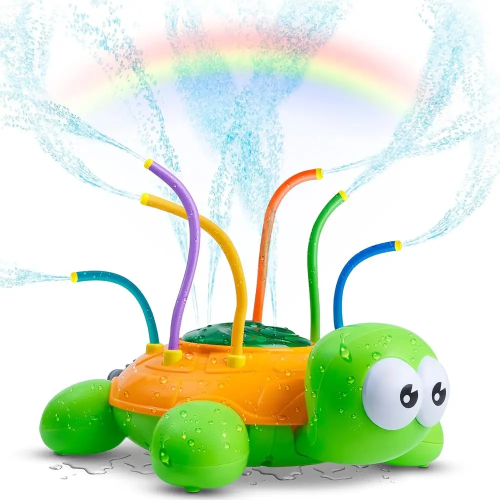 

Chuchik Water Sprinkler or Kids, Toddler Outdoor Toys - Backyard Spinning Turtle Kids Sprinkler Toy - Summer Toys Splashing un -