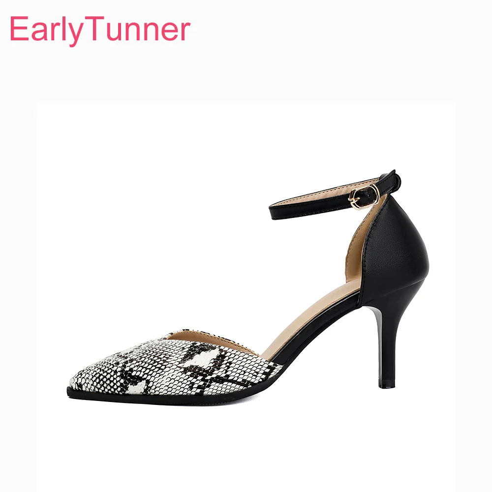 

2026 Summer Fashion Women Sandals Pointed Toe High Stiletto Heels Lady Party Shoes Large Plus Size 12 45 48 Ankle Strap