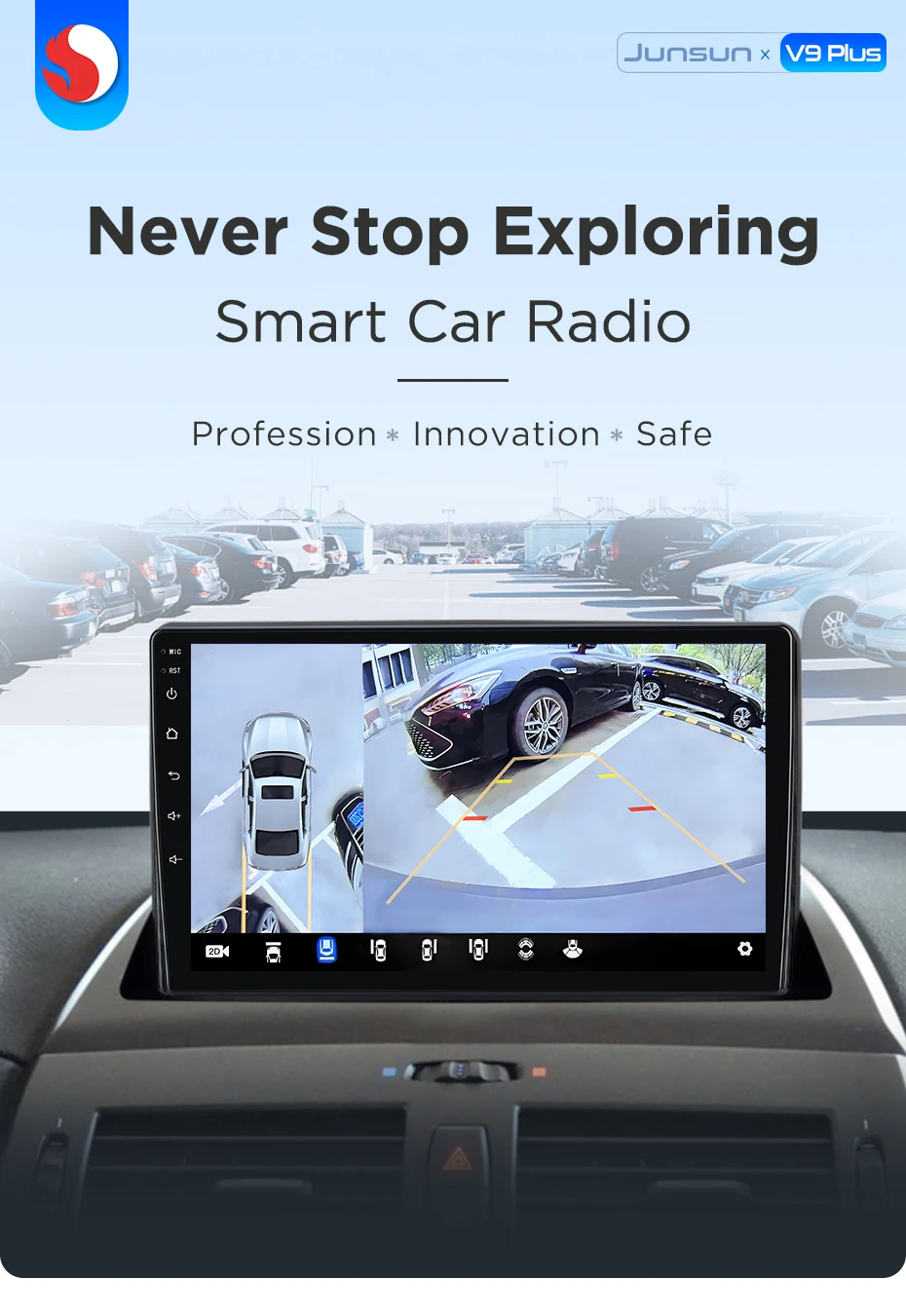 Junsun 360 ° Panorama-Kamera-Autoradio für BMW X3 E83 2003 - 2011 Wireless CarPlay Bildschirm Android Auto Stereo GPS Navi RDS – Detail 1
