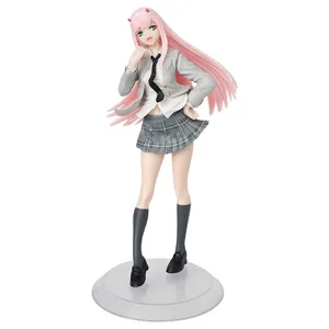 18.5 CM Anime Darling in the FranXX Gambar 02 NOL DUA Seragam Sekolah Berdandan Model Rok JK Koleksi Hadiah Mainan PVC Berdiri 12 penjualan terbaik sayang di figura franxx - №
