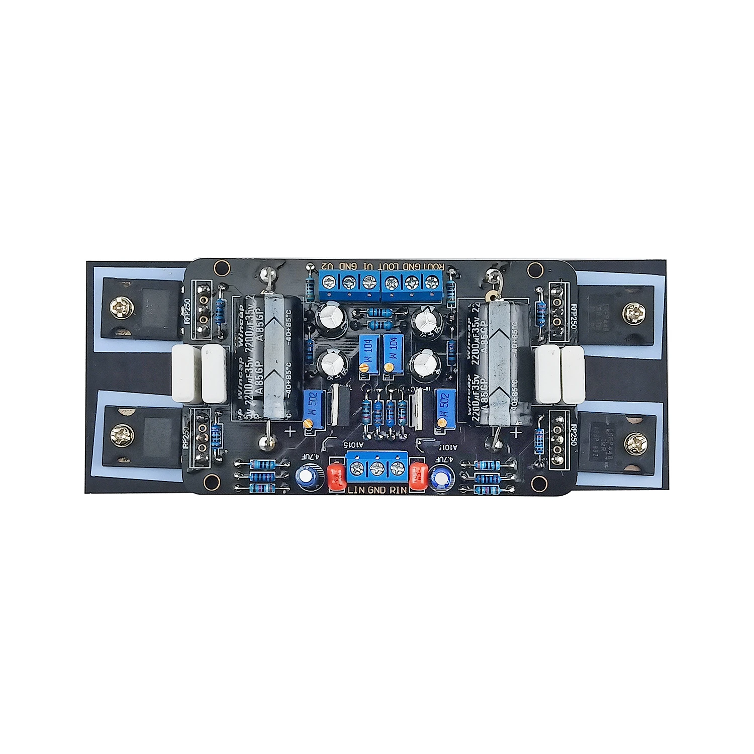 GHXAMP 1969 متر مجال تأثير الترانزستور 1969 مكبر للصوت مجلس FET 1 واط-30 واط الذهب الأسود الإصدار 2.0 قناة DC15-35V إضافة التبريد