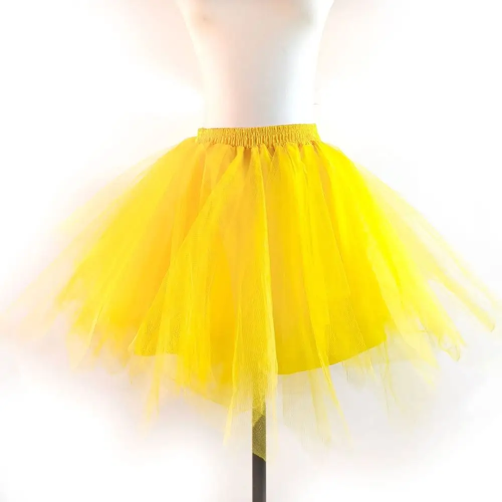 40cm Adult Tutu Skirt Elastic Waist Irregular Hem Halloween Costume Skirt Printed Pattern with Liner Cosplay Skirt