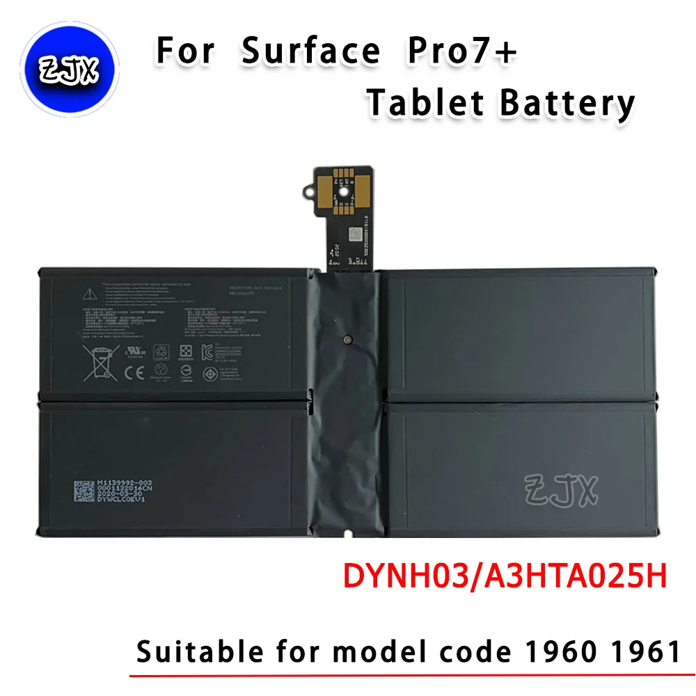 Microsoft Surface Pro7+ Flat Battery Pro7plus 1960 1961 Original Battery DYNH03 A3HTA025H