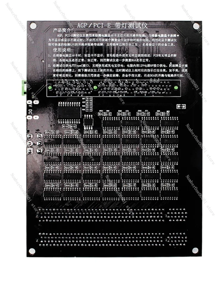 For AGP PCI-E Graphics Card Detector CPU Test Seat with Light False Load Computer Main board Repair Tool