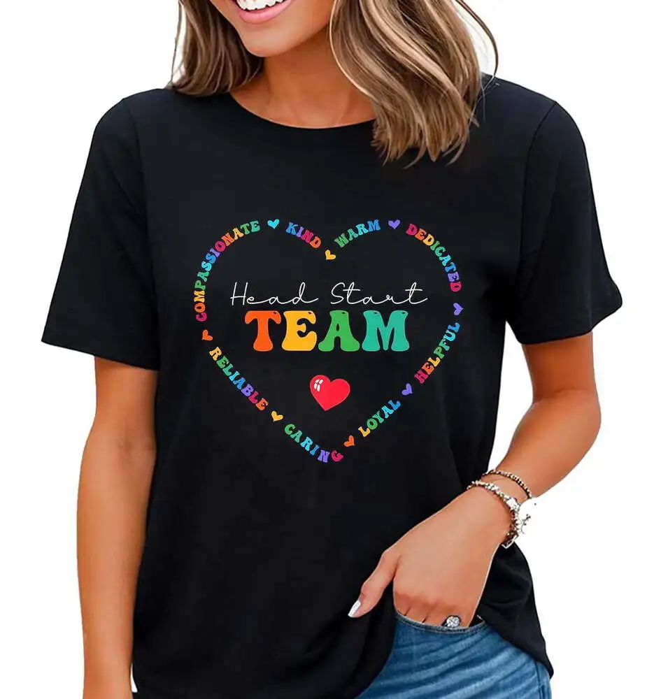 Cute Head Start Team Appreciation Week Back To School Premium T-Shirt Unisex T-shirts Luxury Brand Fashion Couple's Cloths