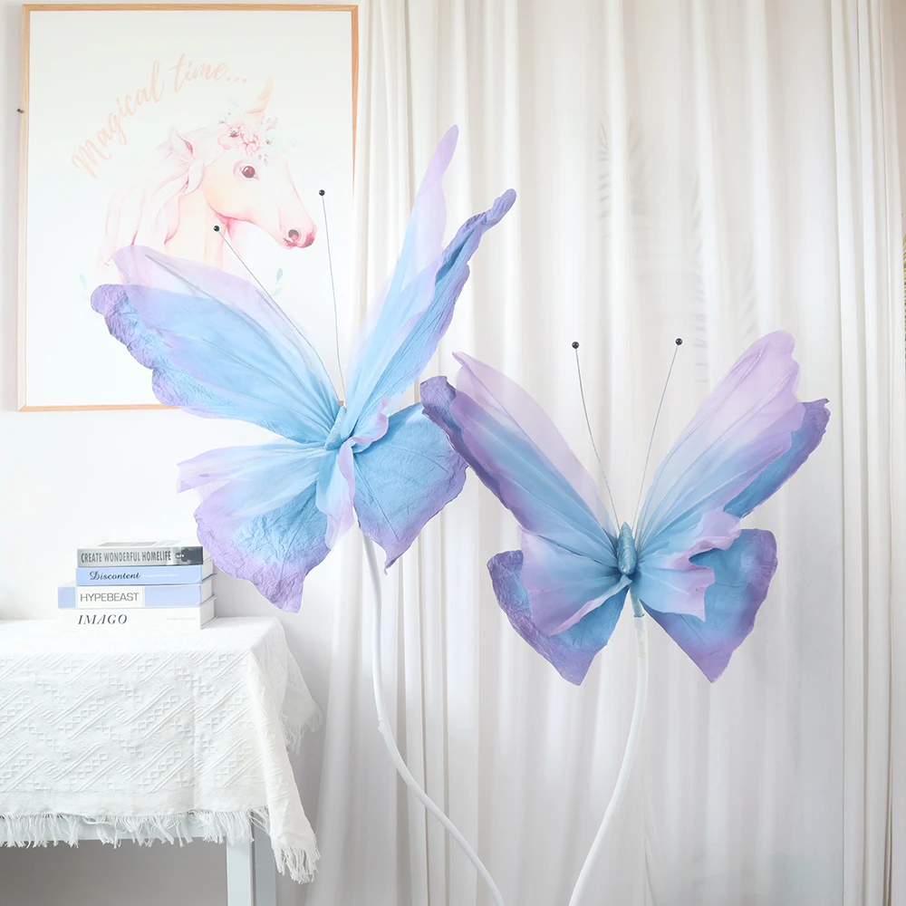 Artificial Large Paper Butterfly for Wedding Party, Stage Background Decoration, Shopping Mall Window Display, Shooting Props