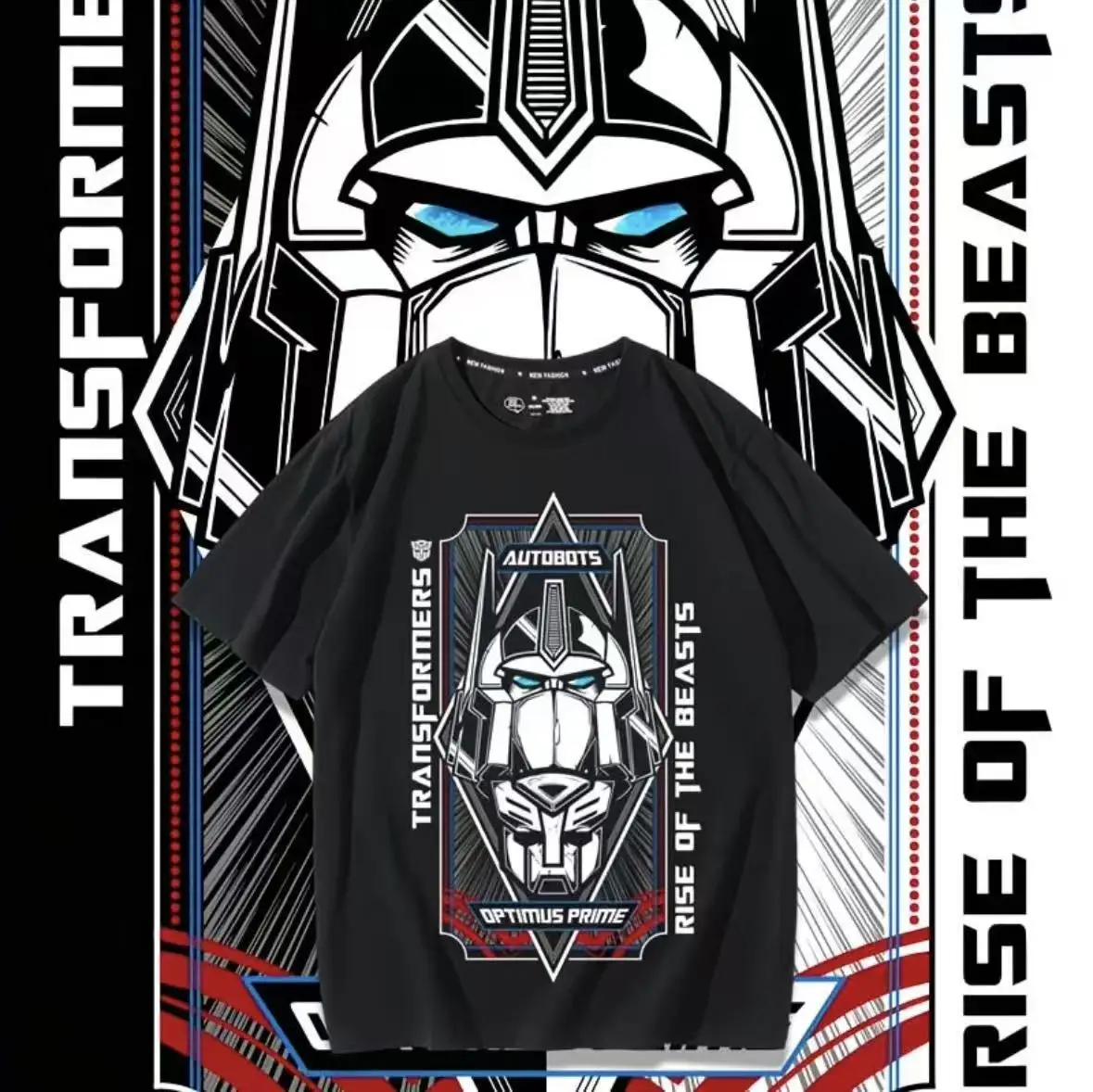 

2025-26 Summer Transformers Autobots Graphic 100% Cotton Print Hasbro Brand Children Unisex T-shirt Loose Breathable Casual Y2k.