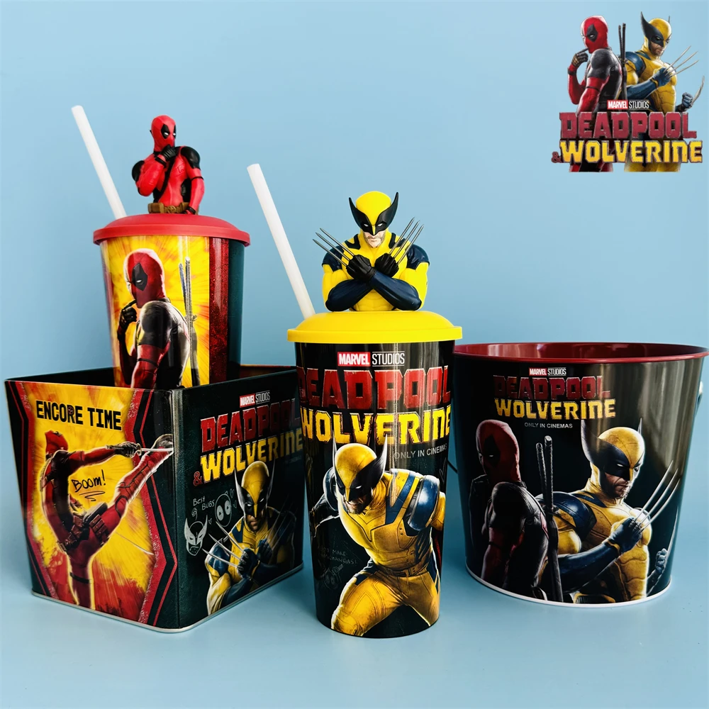 Deadpool & Wolverine Movie Tooper Cup Figure Tin Bucket Exclusive Cinema Collectible Birthday Gifts