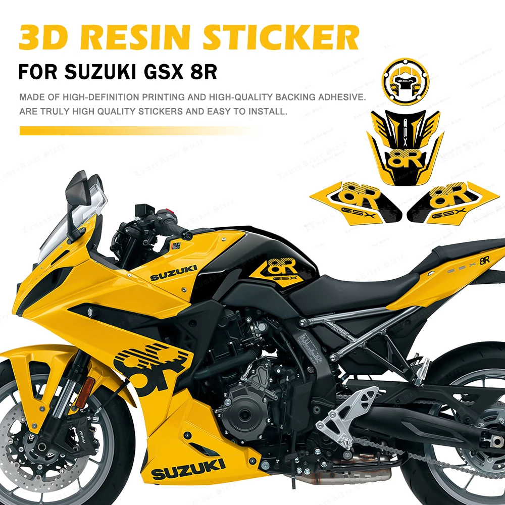 

For Suzuki GSX 8R 2024 Motorcycle Accessories 3D Epoxy Resin Tank Pad Protection Sticker