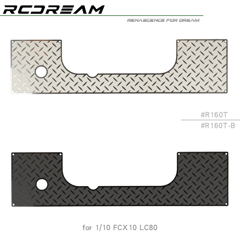 RCDream 1/10 Protective Sheet Antiskid Chequered plate Decorative Film for FCX10 LC80 Tailgate Upgrade Option Parts #R160T