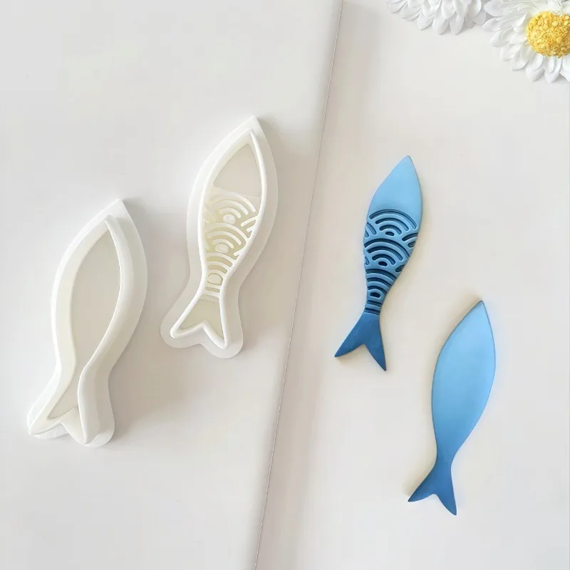 2pcs/set Sardine/fish Bone Soft Clay Earrings Mold Polymer Clay Cutter Diy Jewelry Pendant Shape Cutting Mold Hand Tools