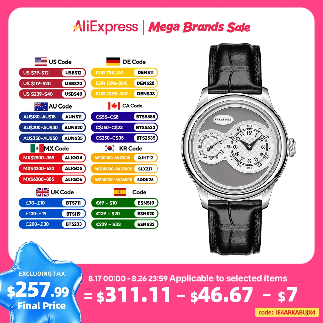 FARASUTE Retro Hangzhou Maßgefertigte Automatische Mechanische Uhr Herren Mode Saphir Armbanduhr Wasserdicht Montres Pour Hommes