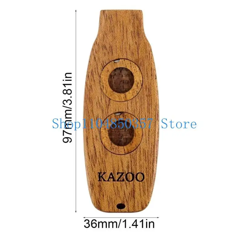 أغشية خشبية مزدوجة كازو محمولة بفتحة مزدوجة كازو مرافقة آلة موسيقية هدية للأطفال والكبار