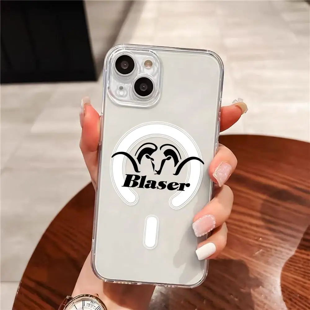 B-Blaser Usa Rifles Police Phone Case For iPhone 17 16 15 14 13 12 Pro Max Plus Magnetic Clear Case Slim Wireless Charging