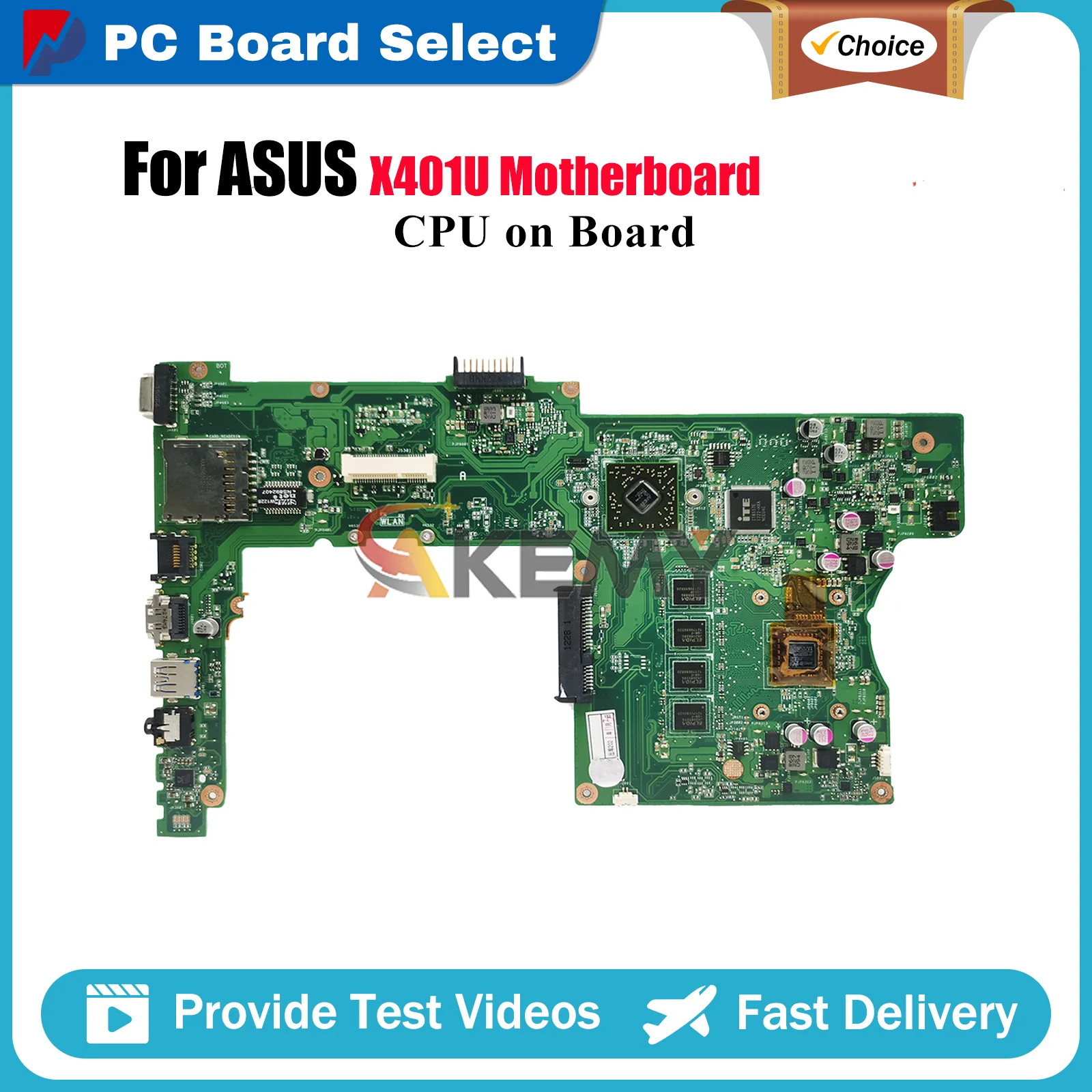

Материнская плата для ноутбука X401U для ASUS VivoBook X401U X401U, материнская плата для ноутбука с процессором, 100% тестирование, ОК, быстрая доставка, высокое качество