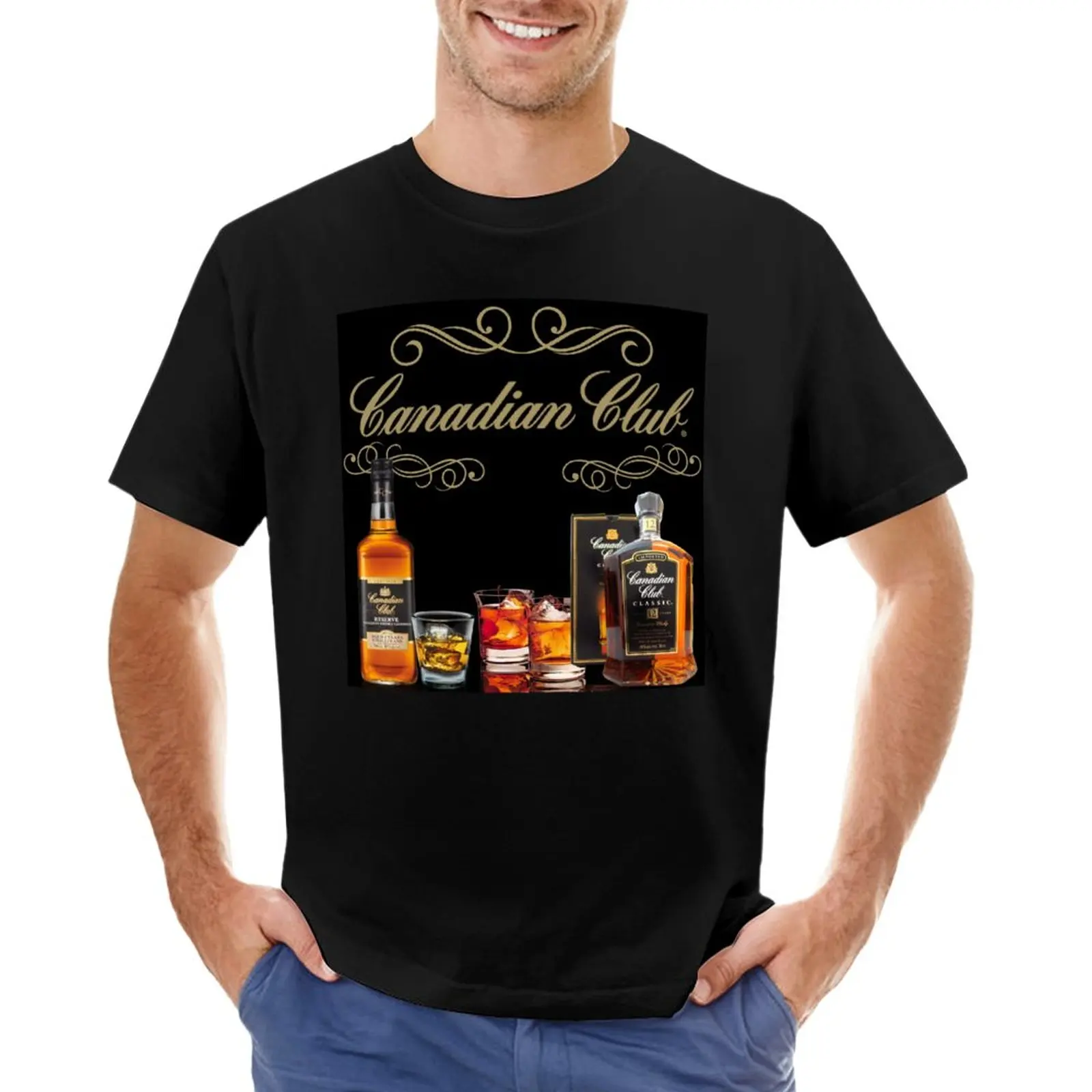 

Canadian Club T-Shirt tops kawaii clothes t shirts for men