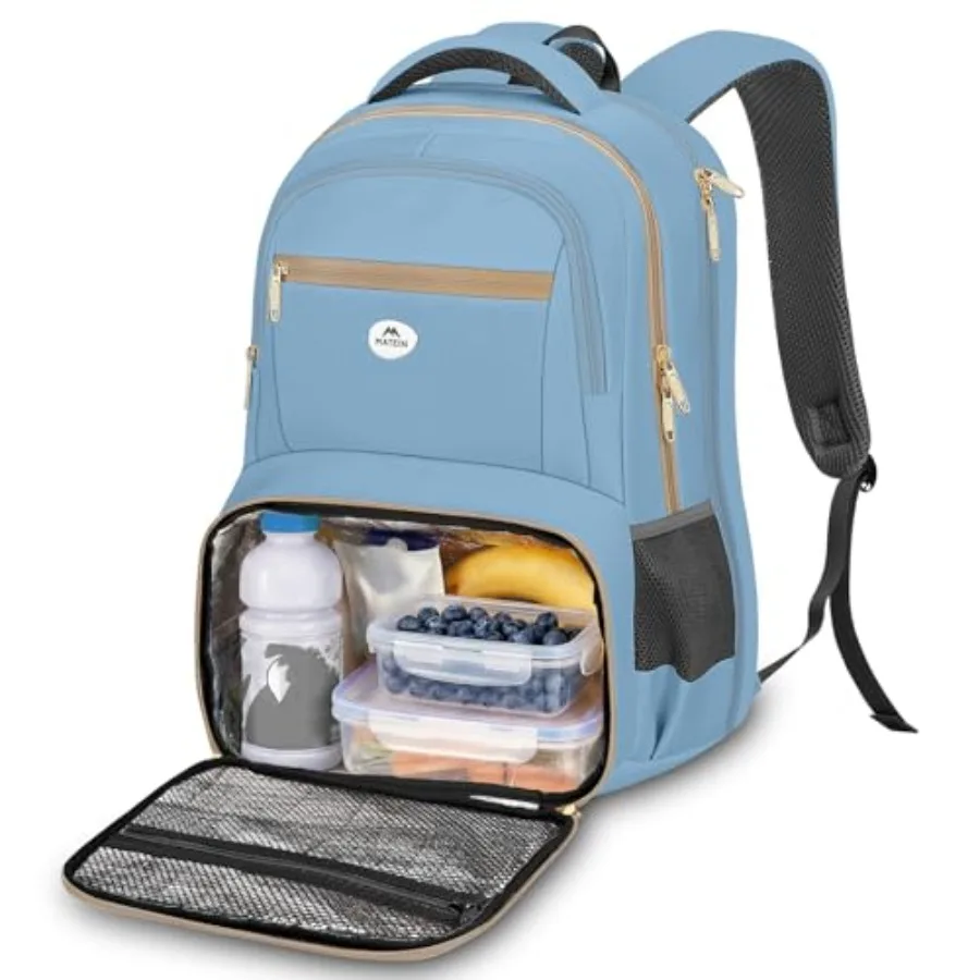 

Lunch Backpack for Women Modern Insulated Work Backpack with Laptop Compartment Water Resistant Stylish Preppy Meal Prep Bag wi