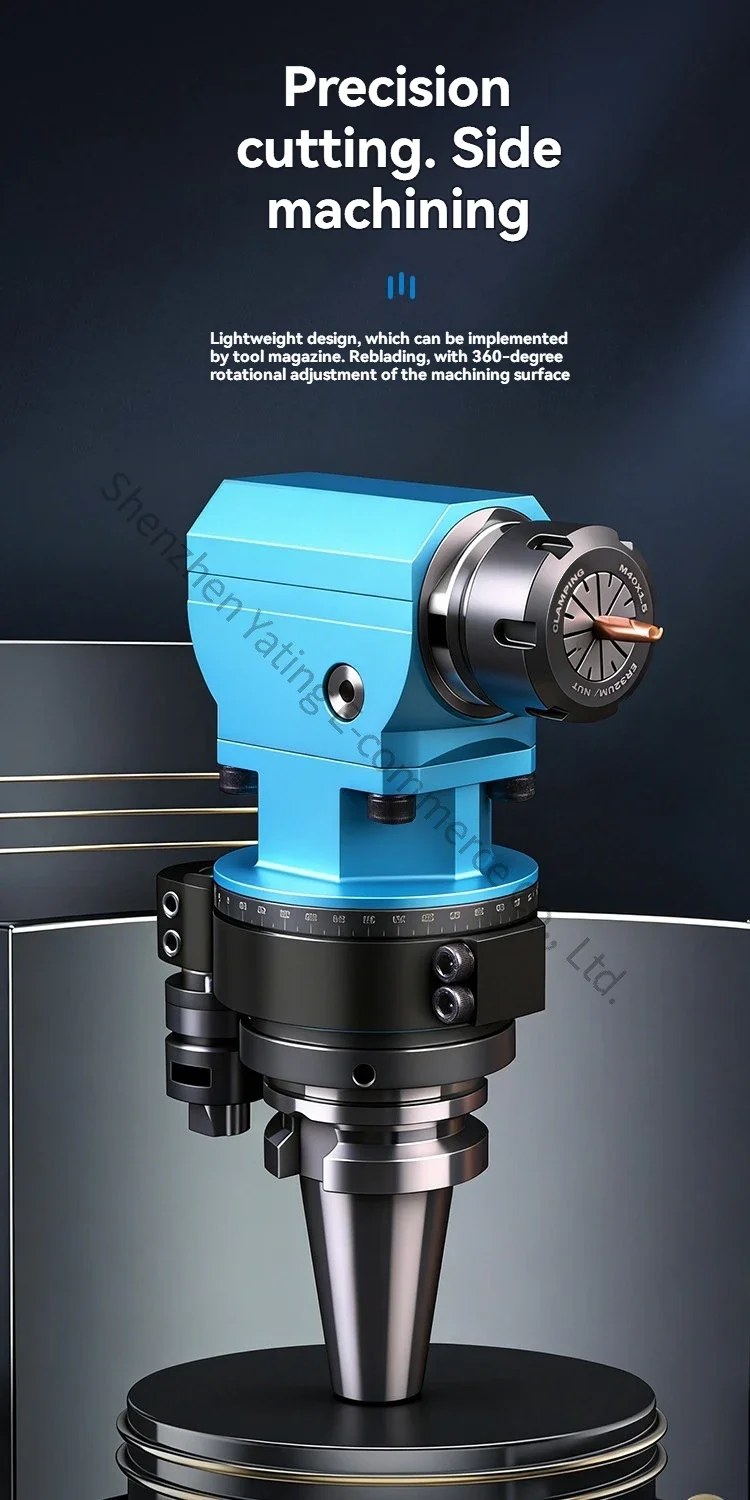 ER20 ER25  Angle Head Machining Center Side Milling Head  High-speed Right Angle Angle Head