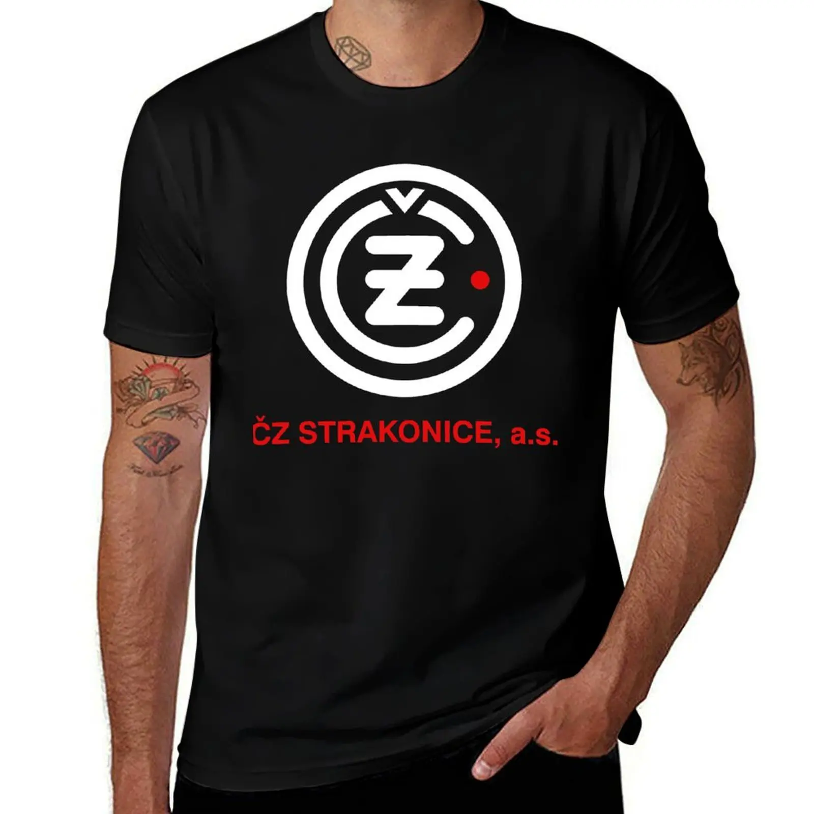 

eská Zbrojovka Strakonice CZ Motorcycle Logo Classic T-Shirt funny t shirts man man t shirts high quality luxury brand T-Shirt
