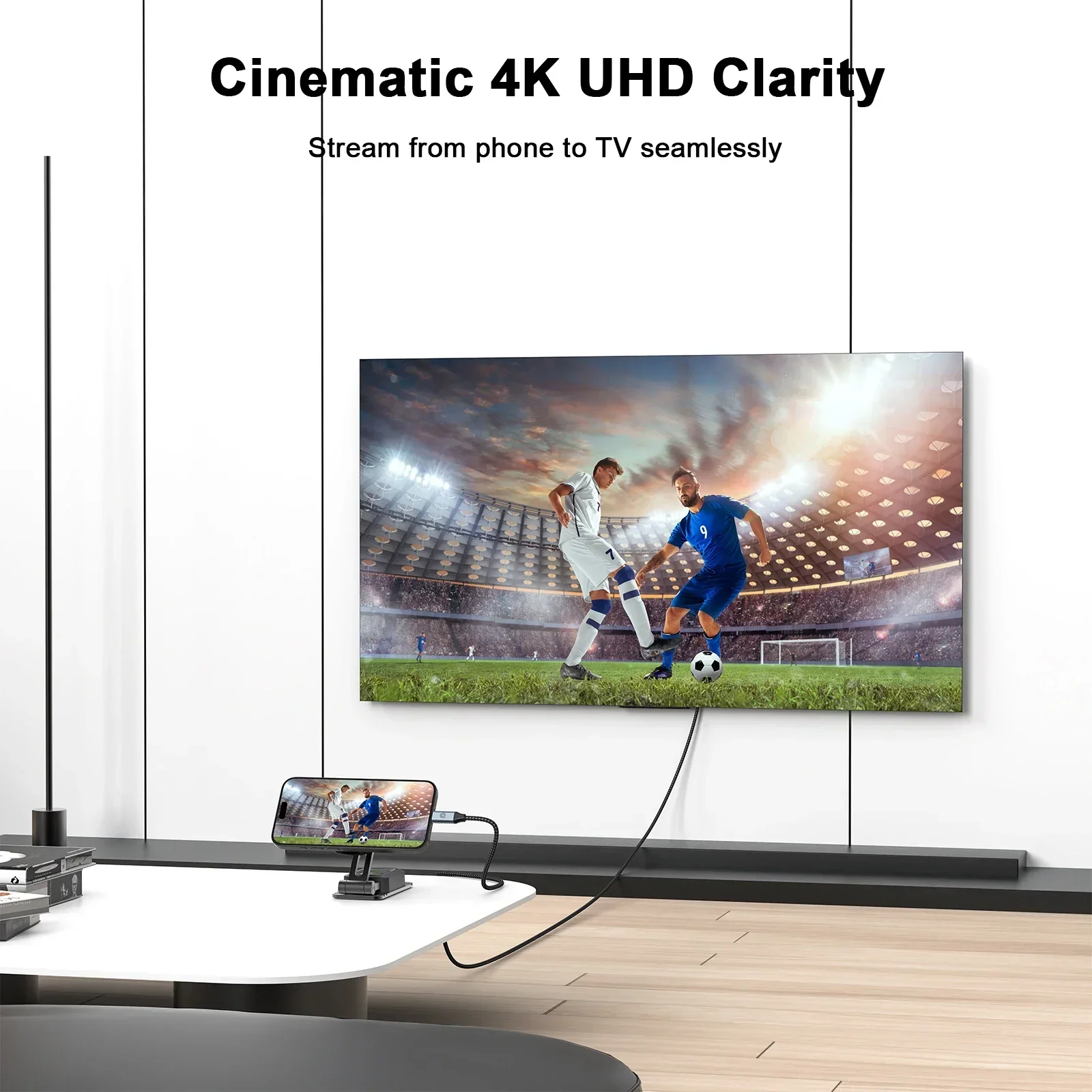 4K Type C to HDMI HDMI Cable Video & Audio Simultaneously For TV MacBook IPad Air Pixelbook XPS Converter HDMI Adapter