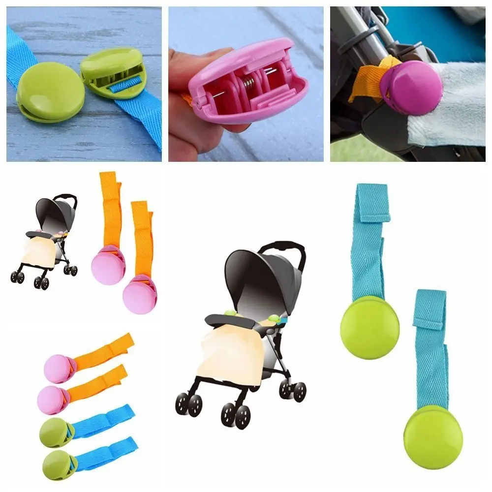 

1Pair Polyester Clamps Safety Kids Trolley Tool Anti-slip Pushchair Stroller Blanket Clip