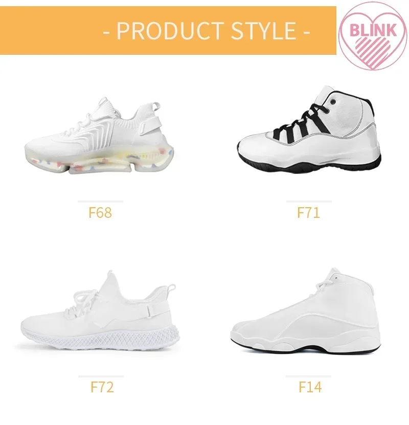 Custom Shoes Mens Sneakers Fashion Comfortable Design Logo Sports Flats High Quality DIY Breathable Basketball Shoes F14WF14B