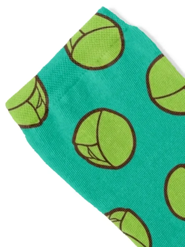 Brussel Sprouts Pattern in Turquoise Socks crazy christmass gift bright garter gift Socks Female Men's