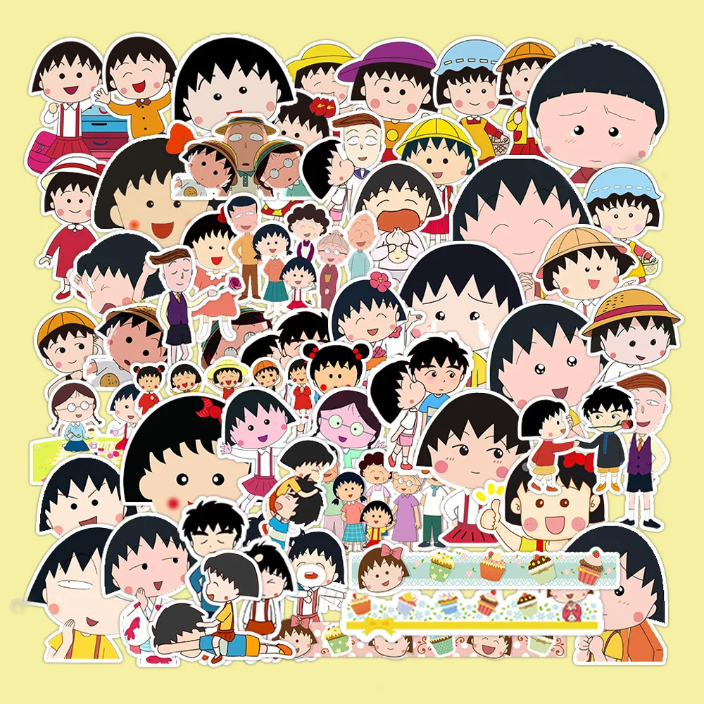 50 Cute New Stickers for Cherry Meatball Cartoon Waterproof Stationery Skateboard Water Cup Stickers Y2k Fashion Toys Anime