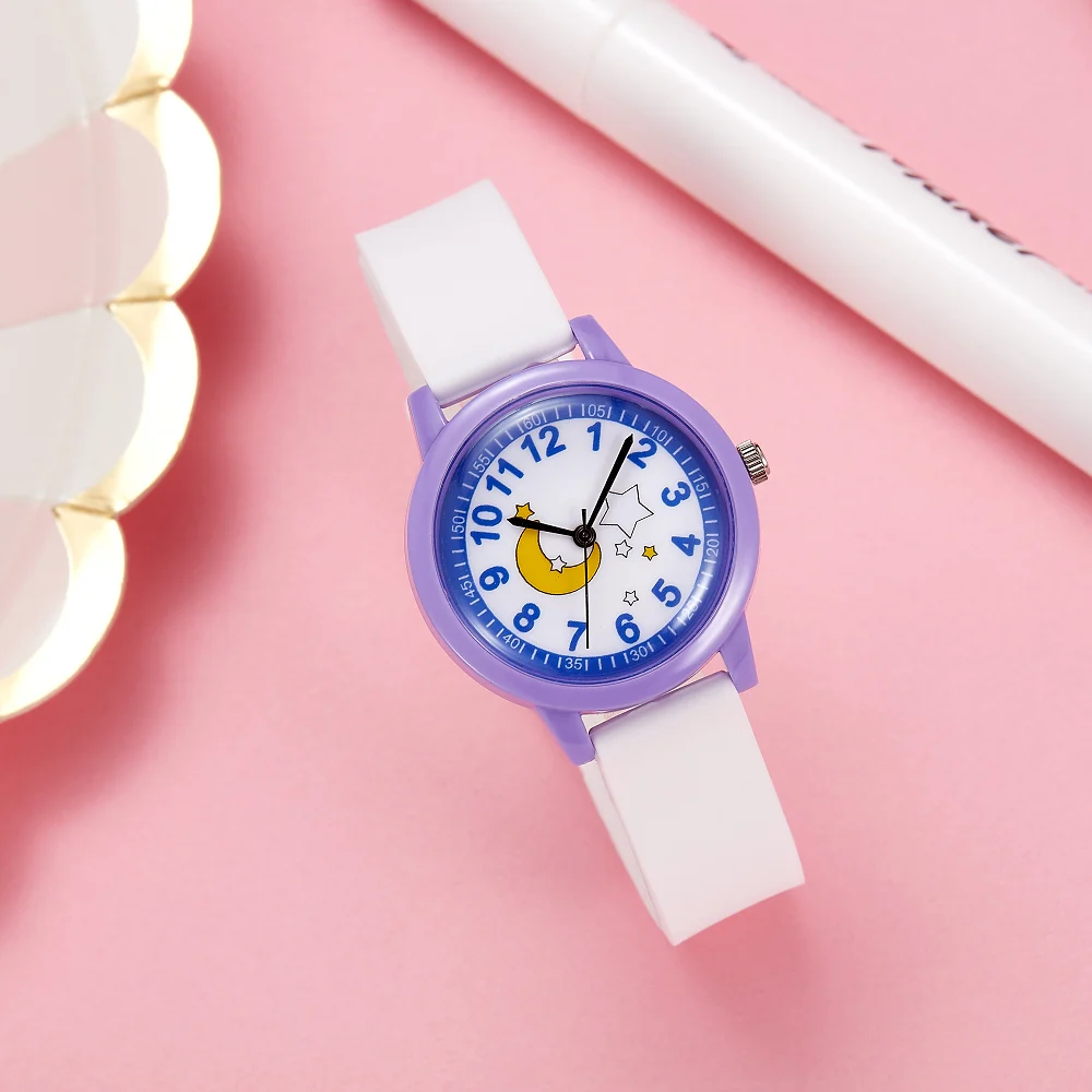 Fashionable boy and girl watches PU leather strap suitable for sports, student watches, children's gift watches