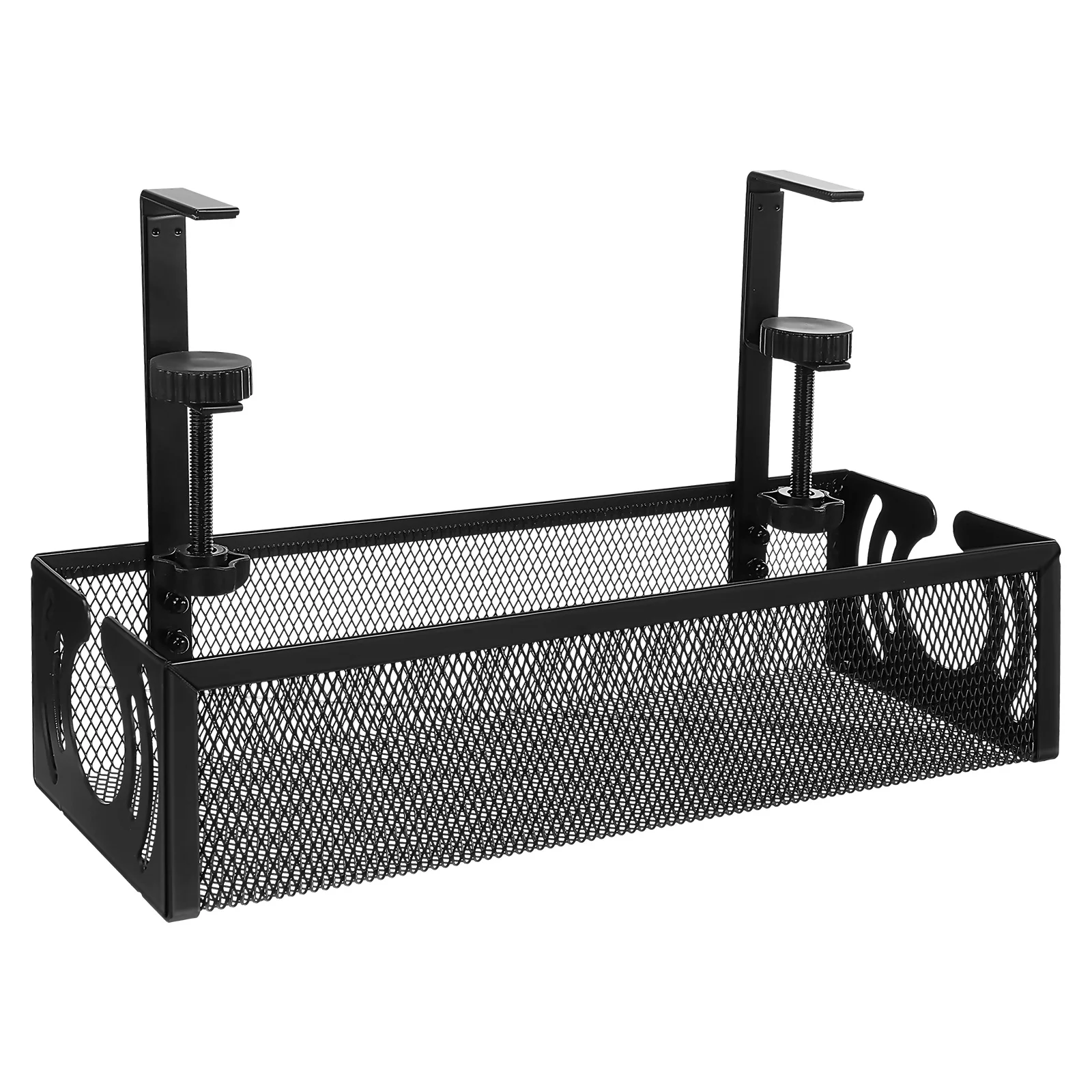 

1 set Cable Management Rack Cord Organizer Holder under Desk Storage Socket Clamp Tray Non Slip Adjustable Gaming Office Use