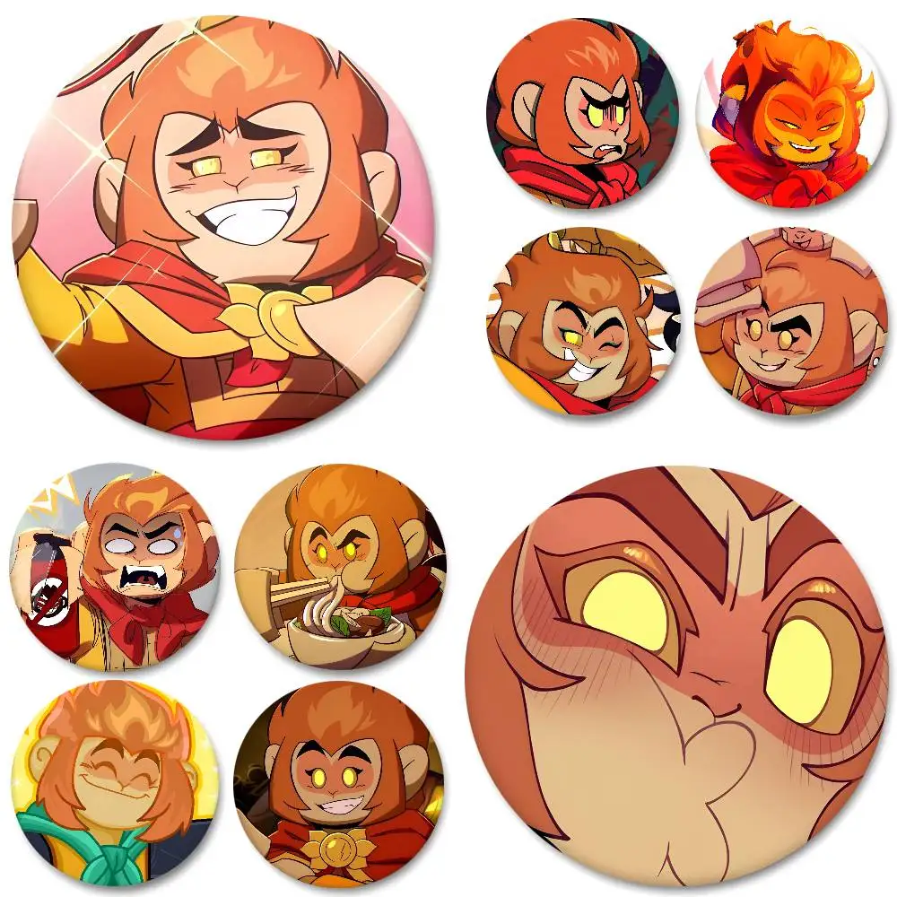 Sun Logo Wukong Round Badge Creative Brooch Clothing Backpack Accessories Lapel Pin
