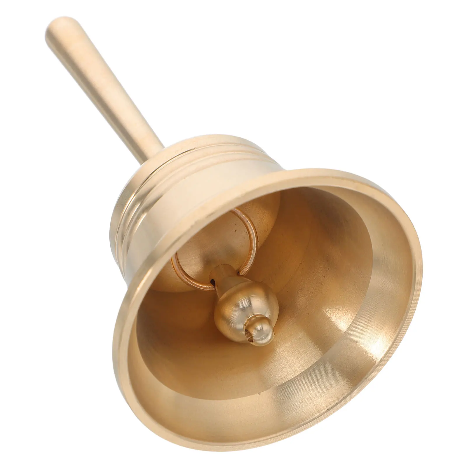 

Loud Solid Brass Handbell Ergonomic Handle Bright Clear Sound Versatile Use for Schools Rooms Hotels Apartments Wedding Dinner