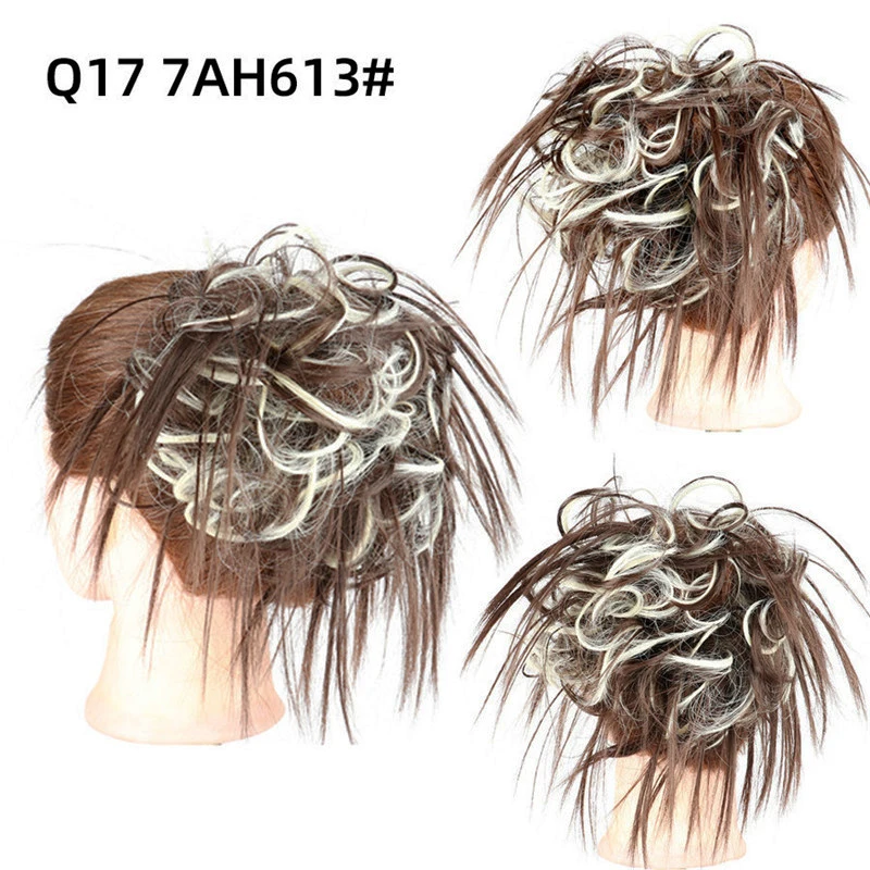 Messy Bun Hairpiece with Elastic Rubber Band