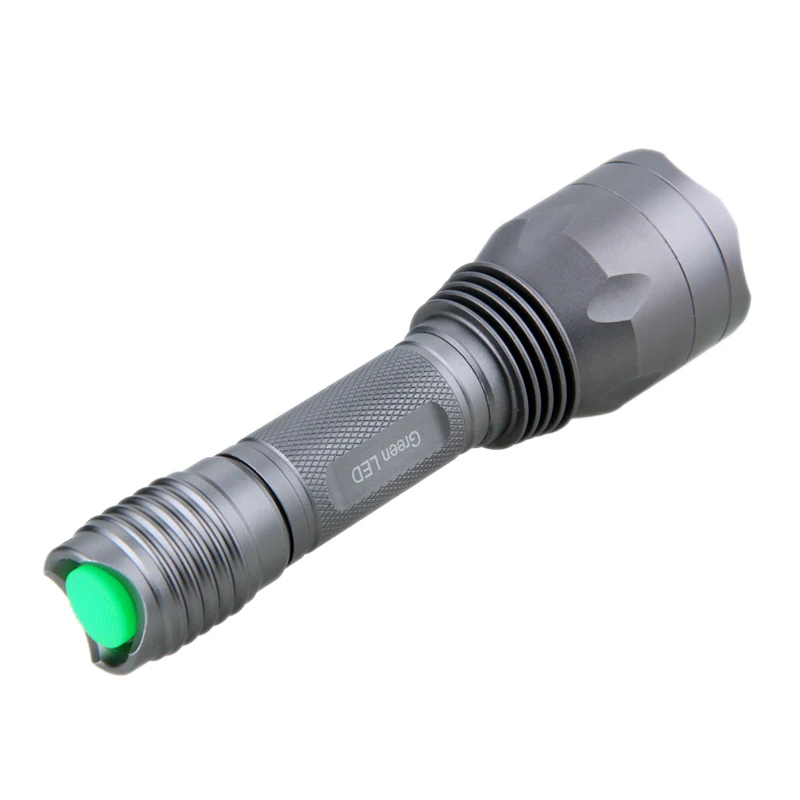 C10 ZOOMABLE Hunting flashlight 800 Yards green light Tactical Flashlights 18650 Aluminum Waterproof Lamp Set Mount