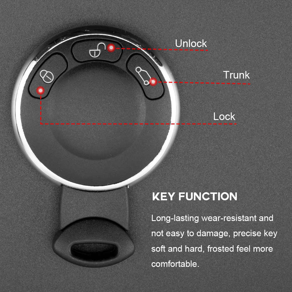 LIXIANG  Replacement 3 Buttons Remote Smart Card Car Key Shell Cover Case For BMW Mini Cooper R56 2007-2014