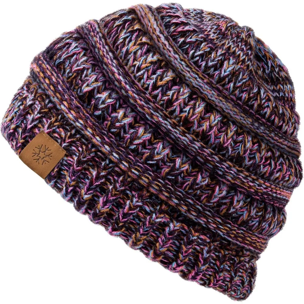 

Women's thick and soft warm winter cap, casual knitted cap, cute elastic knitted cap