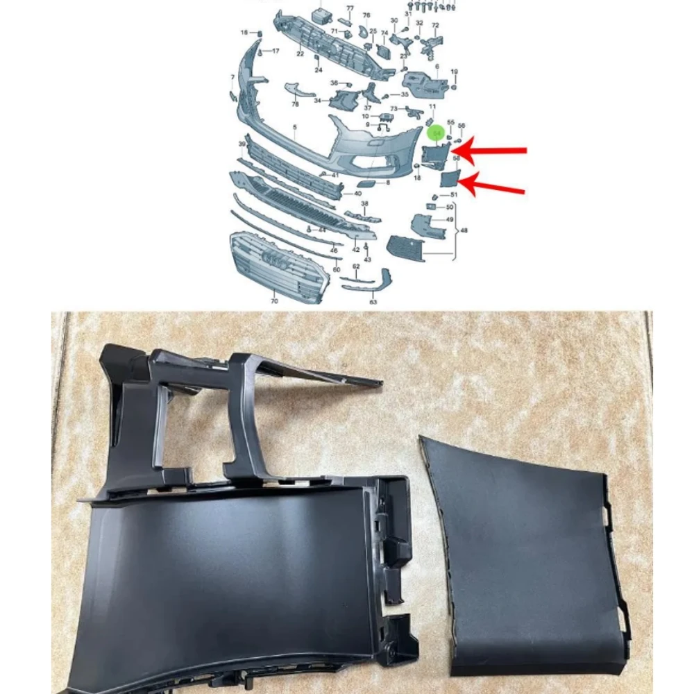 

Накладка на впускную решетку переднего бампера для Audi A6 C8 2019-2024