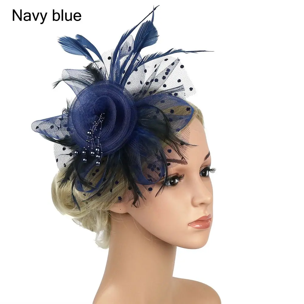 Braut Kopf bedeckung Hut Schleier Hochzeit Haar Zubehör Blumen Feder Mesh Schleier Gesicht Abdeckung mehrere Farben Korea Japan schwarz weiß