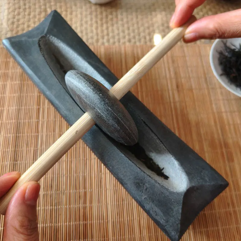 Natural bluestone tea mill, Tang Dynasty and Song Dynasty manual grinder, Chinese and Western medicine grinder