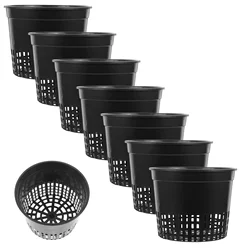 Potes líquidos super pesados, design de lábios largos, orquídeas, hidroponia aquaponia, malha com fenda, cesta hidroponia, 10pcs