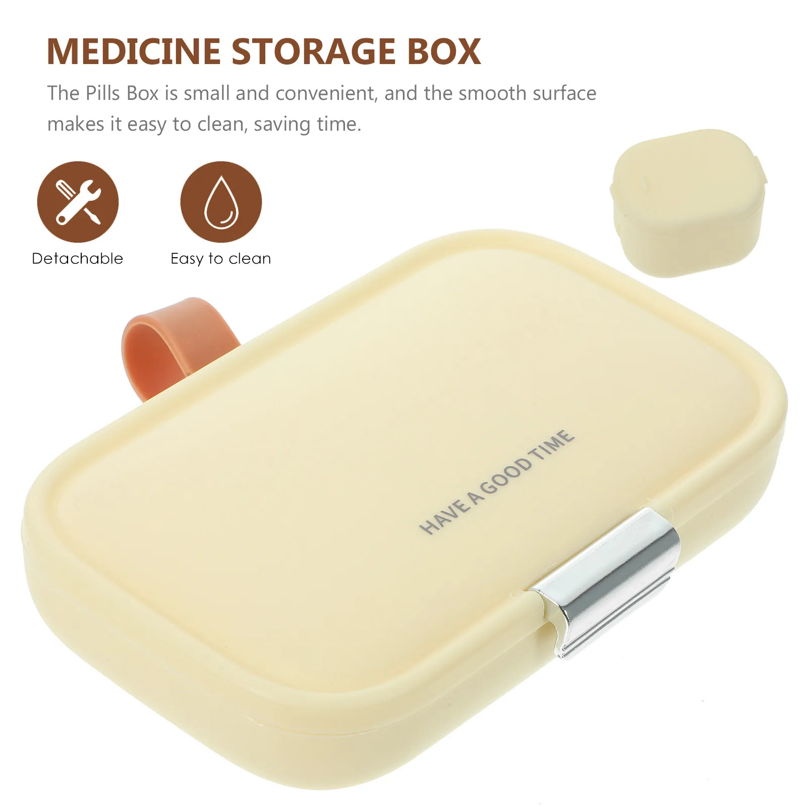 Compact Weekly Medicine Organizer Portable Pill Dispenser with Independent Compartments Wear Resistant Reusable Plastic Travel