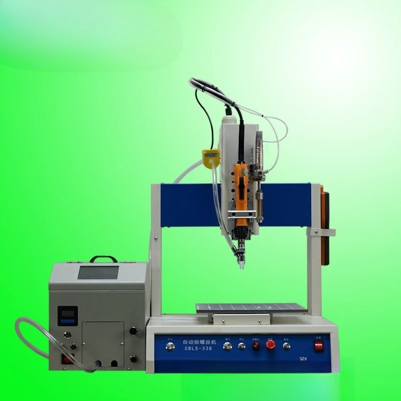 Servo automatic screwing machine, blow type screw supply