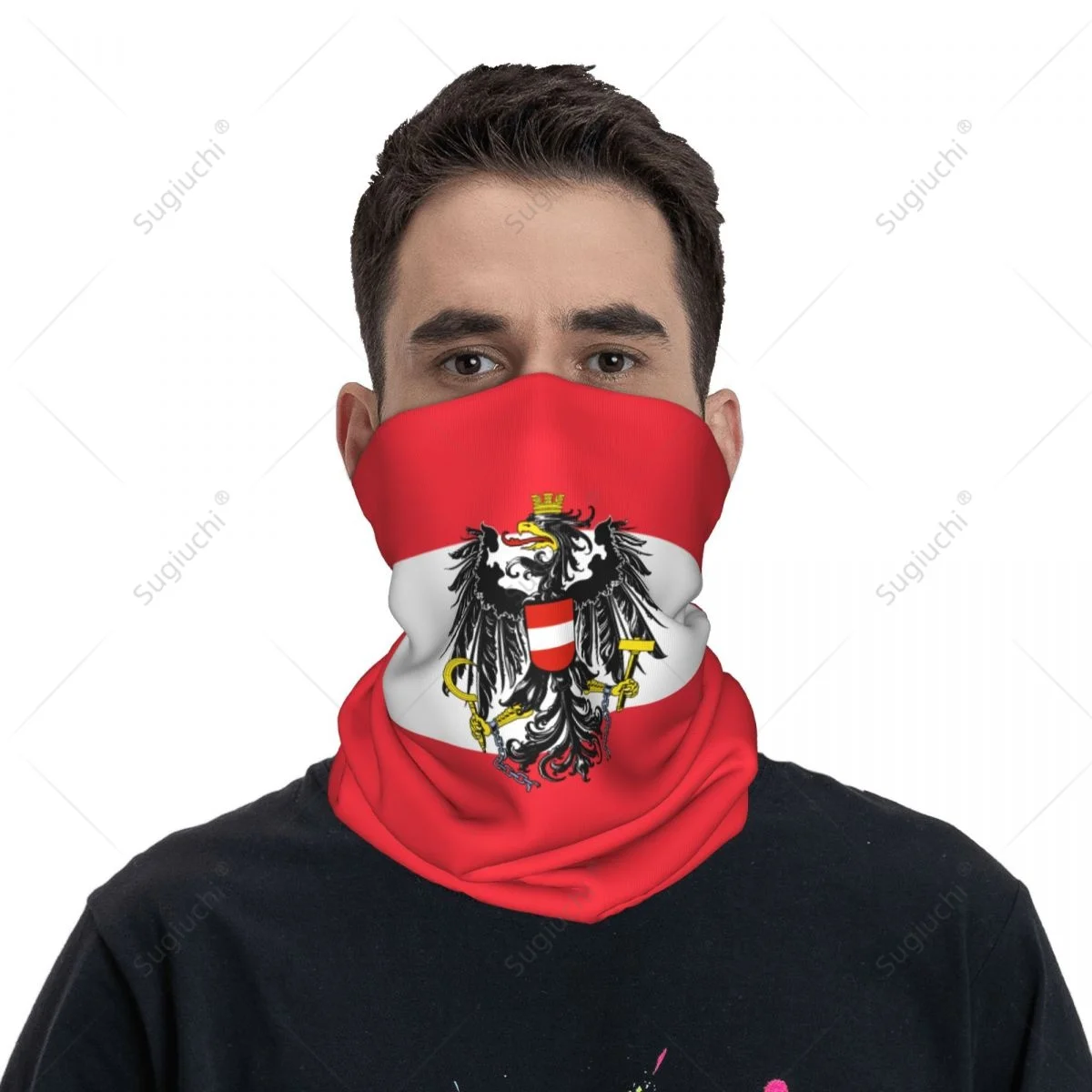 Unisex Austria Flag Neckerchief Scarf Neck Face Mask Scarves Neck Warmer Seamless Bandana Headwear Cycling Hiking