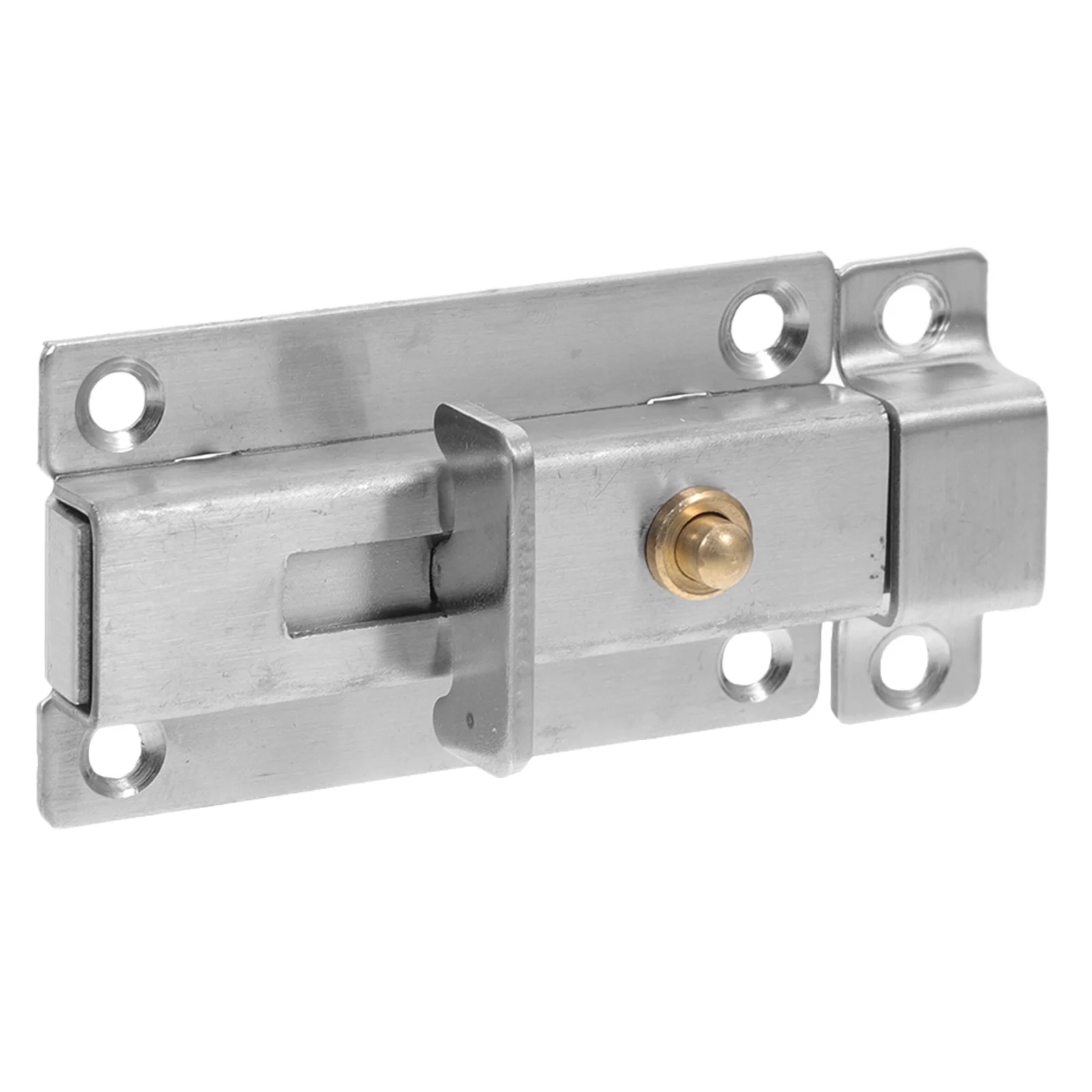 Stainless Steel Automatic Rebound Door Bolt Latch Lock for Doors Windows Cabinet Security Bathroom Stall Door Latch