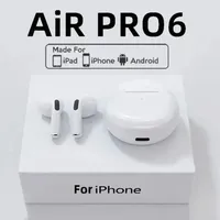 Pro 6 TWS Bluetooth Earphones, Wireless Noise Cancelling Headset High quality  with Mic Earbuds for iPhone Xiaomi Android