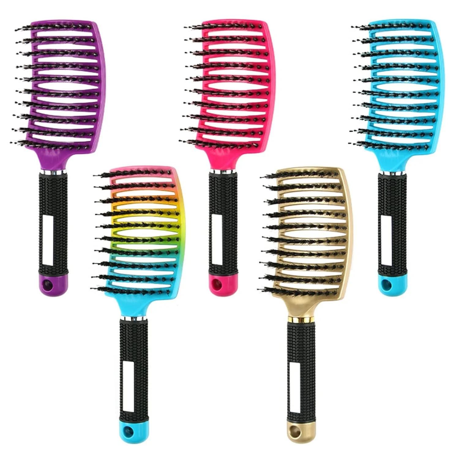 Brosse à Cheveux pour Salon de Coiffure, Peigne de Énergie, Poils en Nylon, Support pour Cheveux Bouclés, Outils de Coiffure