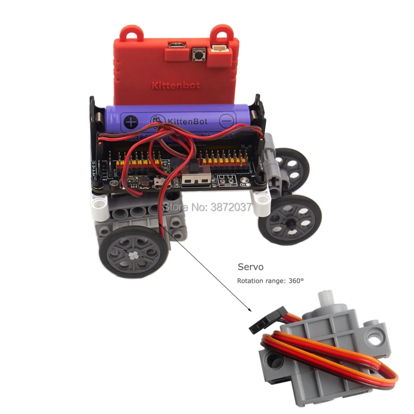 4 pz/lotto DIYmall grigio servomotore rosso per Geekservo Geek Servo con filo compatibile con legoeds Micro:bit Smart Car 3-5V