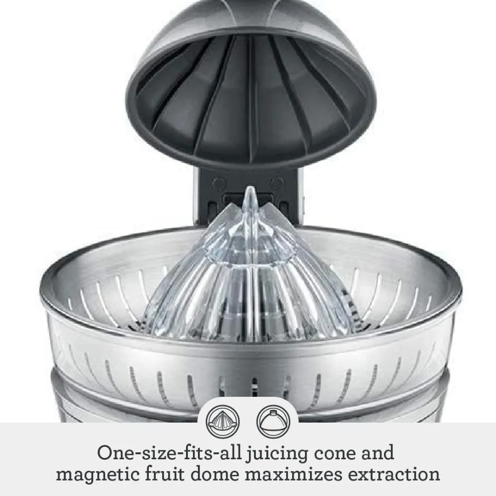 Breville BCP600SIL、シトラスプレス電動ジューサーマシン、シルバー