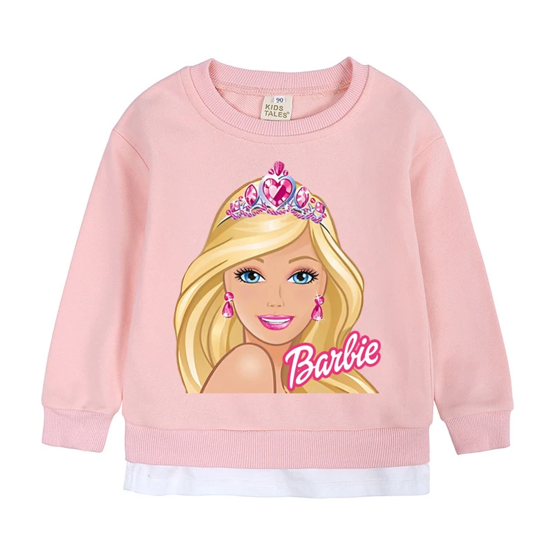 Costumes de dessin animé Barbie pour tout-petits, pantalons de survêtement en Y, vêtements décontractés pour bébés filles, survêtement imbibé pour enfants, printemps, automne, 2025, 2 pièces par ensemble