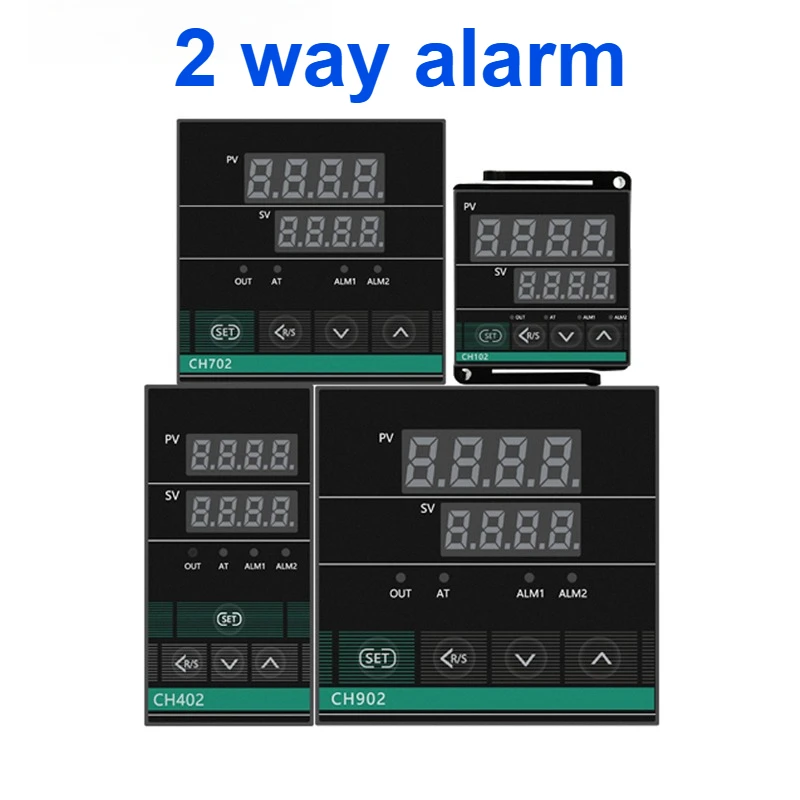 المزدوج الناتج العالمي المدخلات ترموستات منظم درجة الحرارة الرقمي PID تحكم CH102 CH402 CH702 CH902 SSR التتابع #2